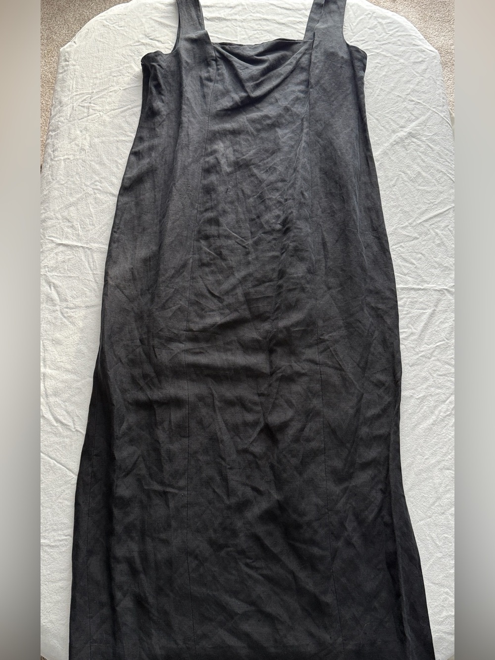 Finity Black Maxi Dress with Square Neck